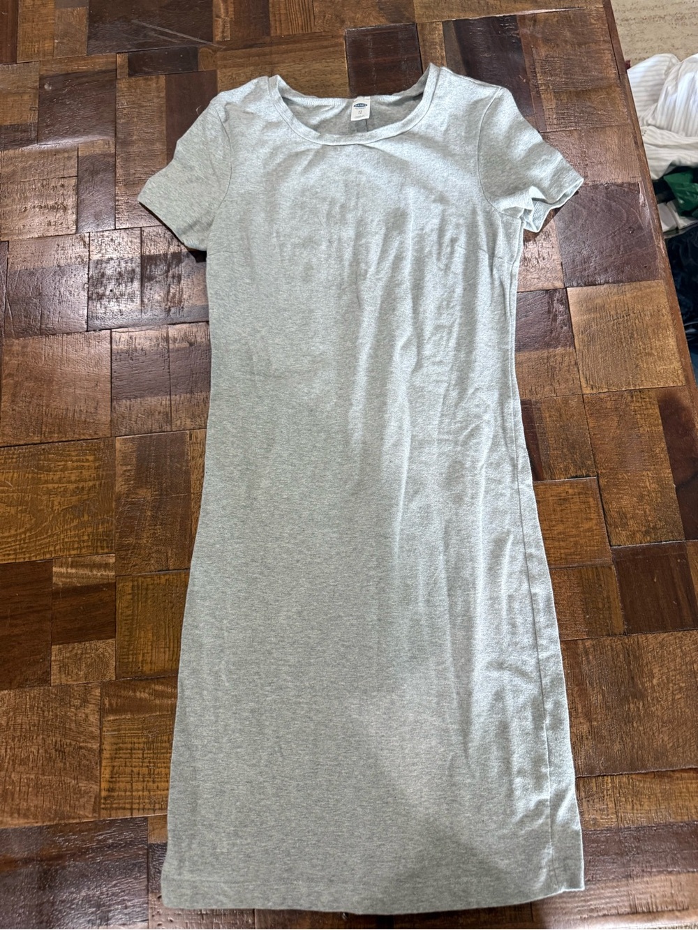 Old Navy Light Heather Gray Short-Sleeve Body Con Dress